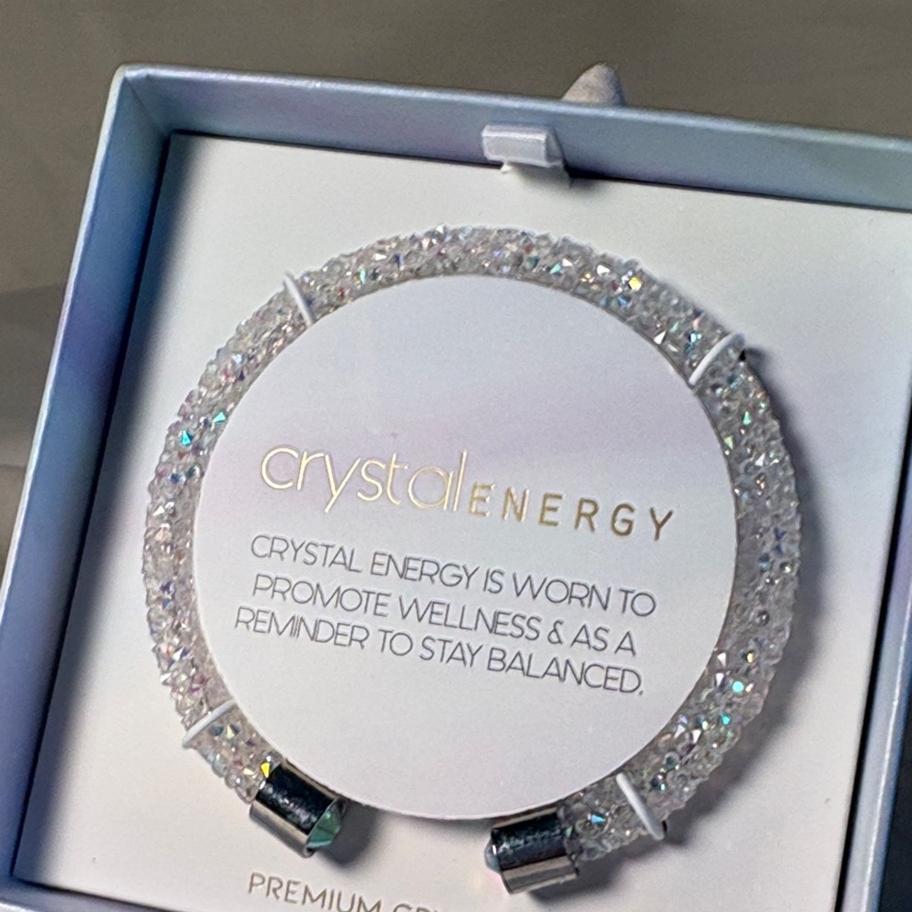 Silver  Crystal Bracelet to promote wellness and balance. - Picture 2 of 3